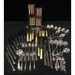 Flatware - fish servers; cheese scoop; canteen of cutlery for six; etc