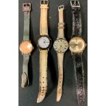 Watches - a vintage Lip incabloc gold capped wristwatch; others Rotary, Envoy etc