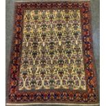 A Persian hand-knotted Afshar rug, 198cm x 156cm.