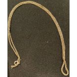 A 9ct gold necklace chain, broken, marked 9k, 4.8g