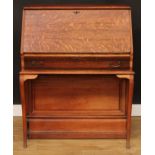 A Globe Wernicke barrister's bureau, fall front enclosing small drawers and pigeonholes above a long