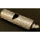 A Victorian silver whistle, Birmingham 1891