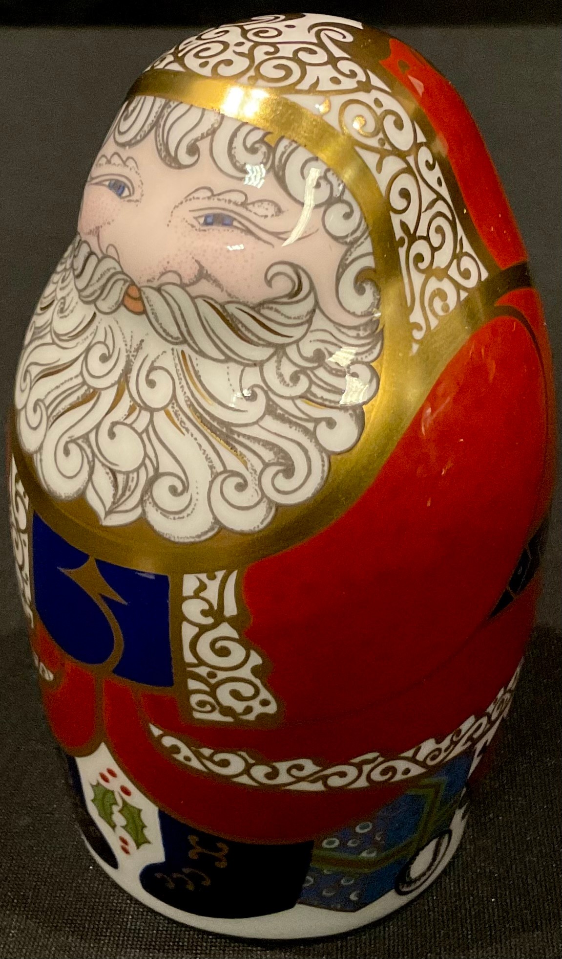 A Royal Crown Derby paperweight, Santa Claus, gold stopper, boxed - Image 2 of 2