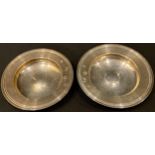 A silver dish, reeded rim, London 1973, 11.5cm diameter; another, London 1971, 10.5cm diameter; 207g