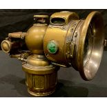 A Lucas Industries Ltd patent brass carbide cycle lamp