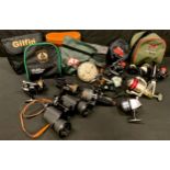 An Abu fishing reel, mid-20th century, soft case; others, Shimano 5010 Baitrunner Aero GT;
