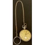 A Doxa GSTP G19205 military pocket watch on Albert