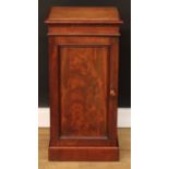 A 19th century mahogany plate warmer or cabinet, later top, 76cm high, 38.5cm wide, 33.5cm deep