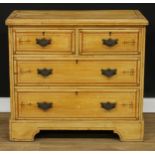 A Victorian scumbled and painted chest, rectangular top above two short and two long drawers,