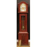 A mahogany longcase clock, arched dial inscribed Tempus Fugit, 193cm high