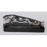 Automobilia - a Jaguar car mascot, mounted for the desk, 18.5cm long