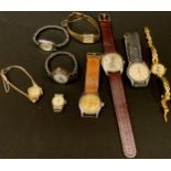 A vintage Cimier calendar; an Ingersoll 15 jewel lever; Ocle; 925 silver cased lady's watch; five