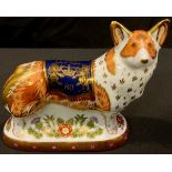 A Royal Crown Derby paperweight, The Royal Windsor Corgi, commissioned by Peter Jones of