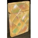 A Victorian mother of pearl rectangular visiting card case, c.1870