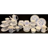 A Norwegian Figgjo Turi - Design Lotte pattern coffee and tea set comprising teapot, six teacups