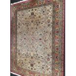 A Belgian ‘Kandahar’ wool rug or carpet, in the traditional Middle Eastern taste, 367cm x 272cm