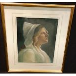 Lilian Skeats (1884 - 1978) Portrait of a Lady in a Bonnet signed, watercolour, 48.5cm x 35.5cm