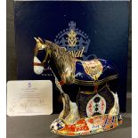 A Royal Crown Derby paperweight, Shire Horse, Sinclairs special commission, limited edition 369/1,