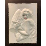 ** Meisinger (late 20th century), Marilyn, moulded in relief, mixed media on paper, limited