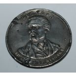 Medallions - A rare Blondin base metal medallion, 1860, to commemorate crossing the falls of