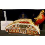 A Royal Crown Derby paperweight, Harrods Pheasant, commissioned by Doulton and Company on behalf