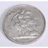 A Queen Victoria silver crown, 1888, 28g