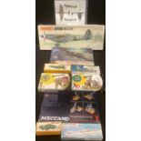 Toys & Juvenalia - a Matchbox 1:32 scale PK-501 Spitfire Mk-22/24, boxed; other model kits;