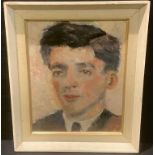 Modernist School (20th Century), Portrait of a Young Gentleman, unsigned, oil on board, 27cm x 22cm