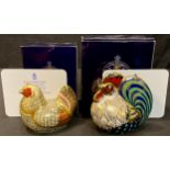 A Royal Crown Derby paperweight, Farmyard Cockerel, exclusive limited edition, 428/5,000, gold