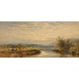 C**Pearson (late 19th century) On the Thames near Waingrave titled mount, watercolour, 19cm x 41cm