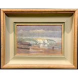 Robert Bayley Swanage, Winter monogrammed, signed and titled to verso in biro, oil on board, 12cm