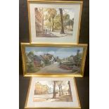 Pictures and Prints - John Grain, Derby Scenes, Friar Gate, etc, signed, watercolours, 34cm x
