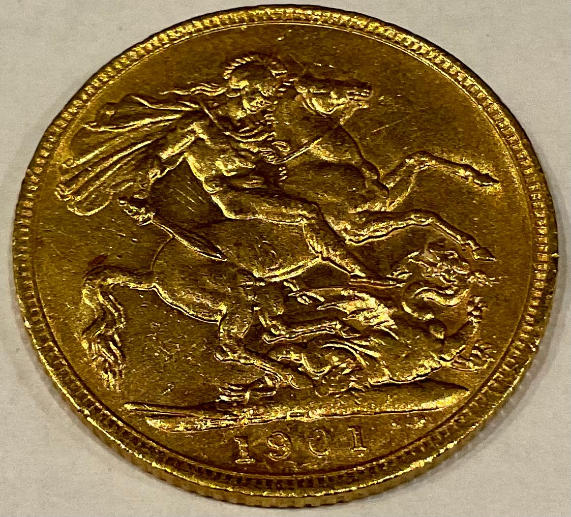 Coin - GB, Victorian gold sovereign, 1901, boxed - Bild 2 aus 3