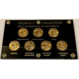 Coins - GB/World, George V Collection, Gold Sovereigns of the World, a collection of seven full gold