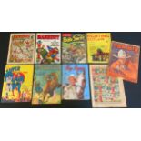 Comics - 1940-1950s inc Manhunter; Super Adventure Comic issue no24; Tom Mix 1947, Peco Bill 1951,