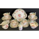 A Shelley Regal pattern tea set, for six, including milk jug, sugar bowl, etc