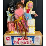 Pelham Puppets - Mumbo, type LS, brown box; Jumpettes Girl and Boy; (3)
