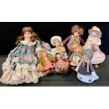 Collectors Dolls - Dutch dolls, wearing clogs; others