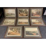 Samuel Howitt (1756-1822) after, set of eight Horse Racing prints, 34cm x 46cm (8)