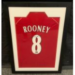 Sporting Interest - Wayne Rooney Manchester United No.8 shirt, 2006/07, signed, framed