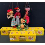Pelham Puppets - Baby Dragon; Mitzi, Tyrolean Boy etc, all boxed (4)