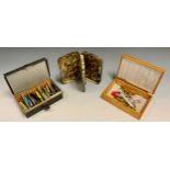 Fishing Tackle - a Malloch's patent fly fishing tin containing over fifty mixed salmon and trout