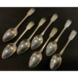 flatware - five George III silver tea spoons, Stephen Adams I Stephen Adams II, London 1790;