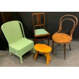 Midland Railway Company - a bentwood chair; other chairs, an Edwardian side chair, c.1910; a Lloyd