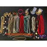 Costume Jewellery - retro celuloide dress rings; others; beads, necklaces, clip on earrings, bangles