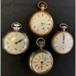 Watches - a Harold Hough of Stockport, open face pocket watch, gold plated open face pocket watch
