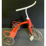 A Triang child's tricycle/scooter, painted red, c.1950