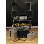 Audiophilia - a disc jockey discotheque performance setup, comprising Citronic CDM 10:4 mixer,