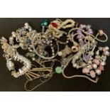 Jewellery - a collection of Pandora type bracelets, charms, etc