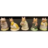 A Royal Doulton Brambly Hedge model, Mrs Toadflax; others, Old Mrs Eyebright, Catkin, Primrose